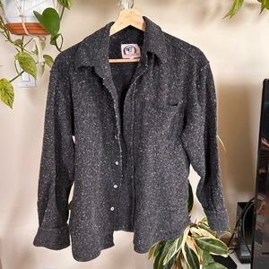 Vintage grey button down with white speckles